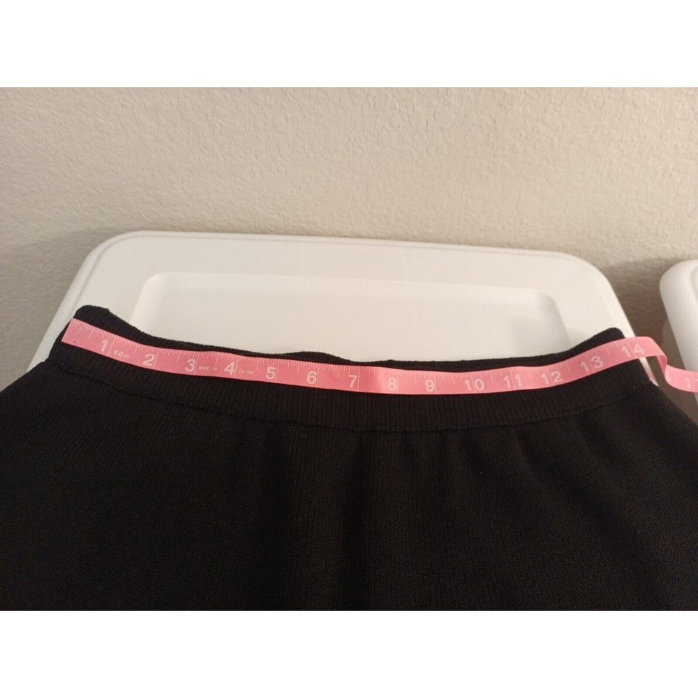 Womens St. John By Marie Gray Black Wool Blend Knit Stretchy Pencil Skirt Medium - Picture 7 of 8
